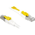 Delock patchkabel rj-45 secure met cat.6a (wit, 85331, 1 meter)