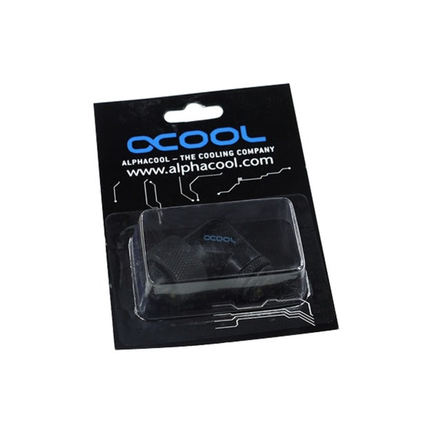 Alphacool 16 10 compression fitting 90° draaibaar g1 4 verbinding (zwart)