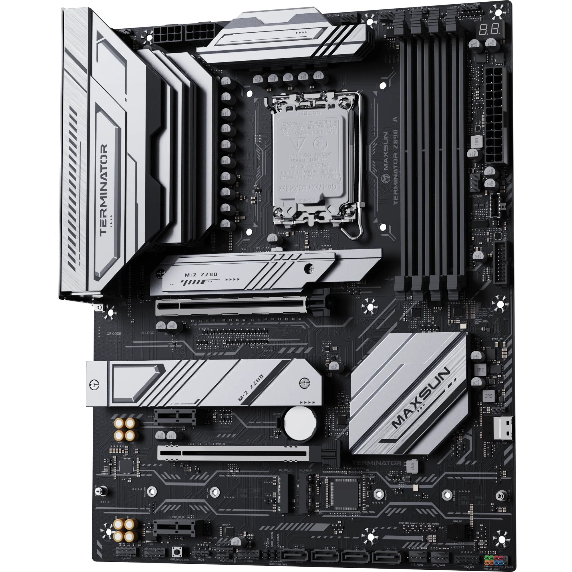 Maxsun ms-terminator z890-a socket 1851 moederbord (zwart, raid, 2.5 gb-lan, sound, atx)