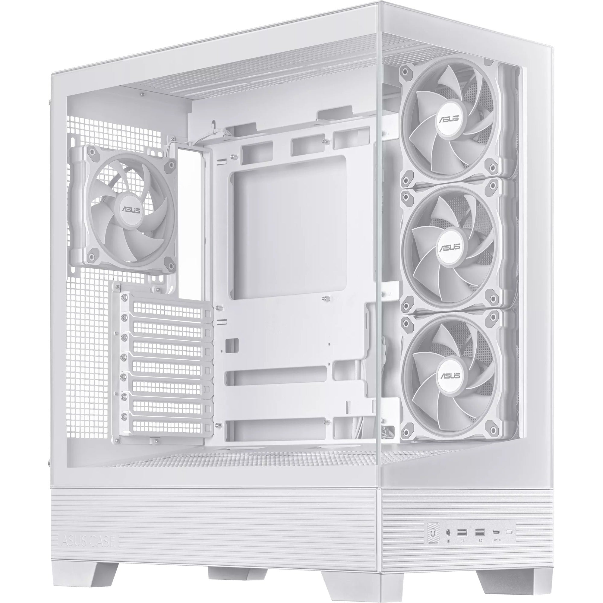 Asus a31 plus midi tower behuizing (wit | 2x usb-a | 2x usb-c | tempered glass)