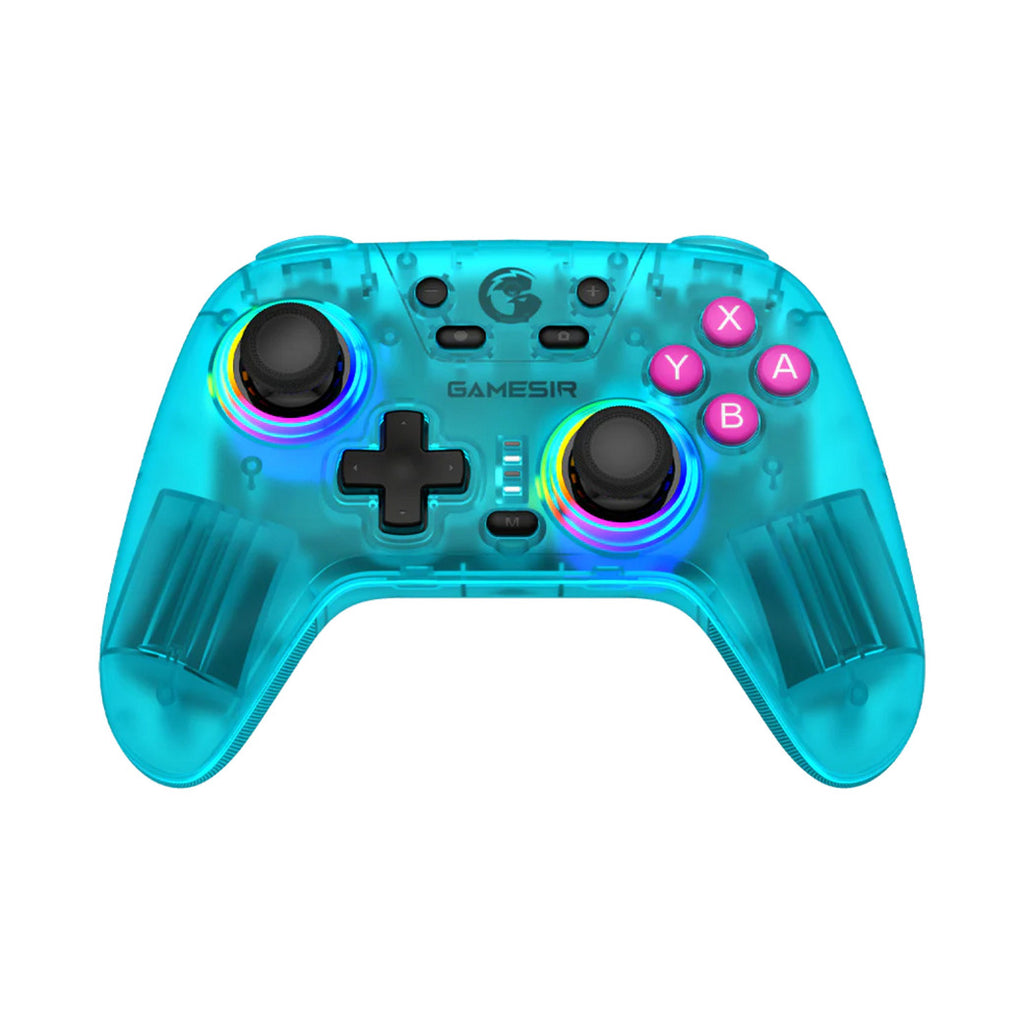 Gamesir nova hd rumble ns controller (blauwgroen, pc, steam, android, ios, switch, bluetooth 2.4 ghz usb)