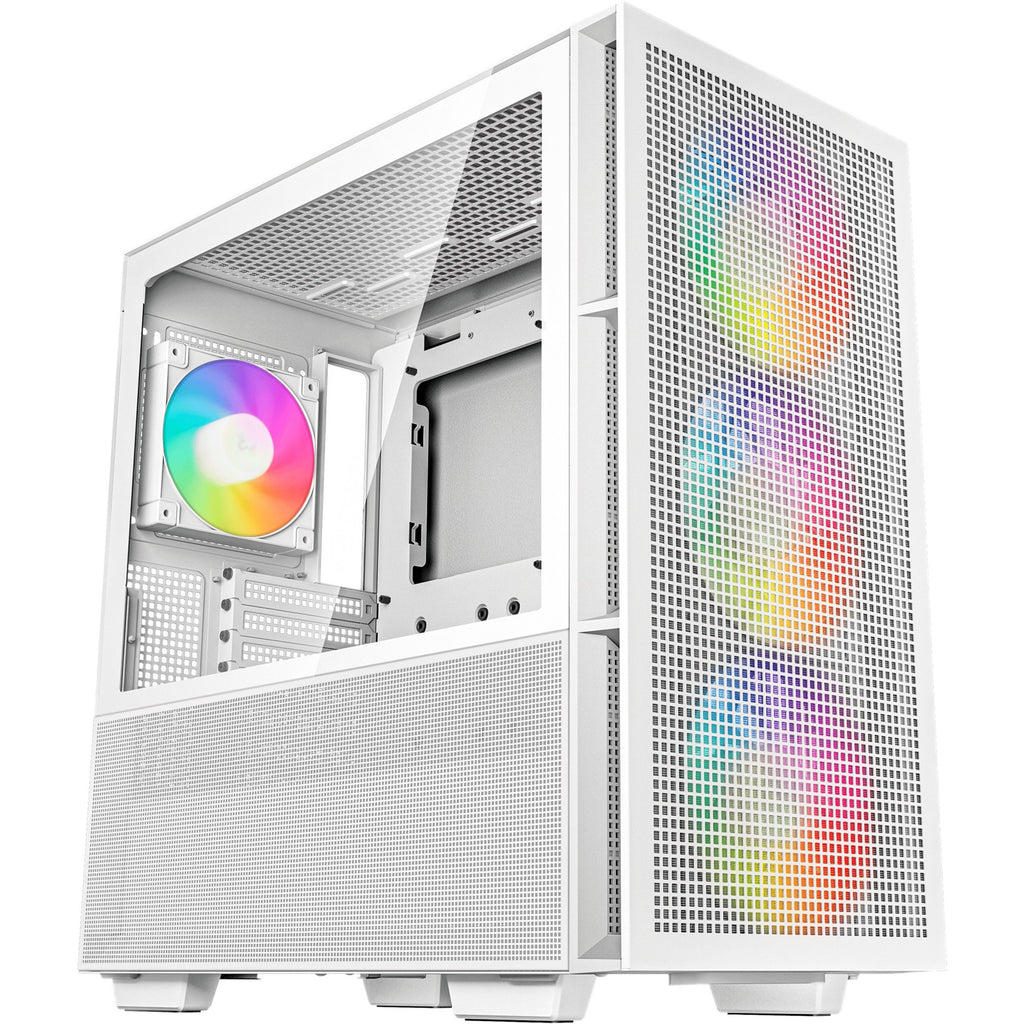 Deepcool ch560 midi tower behuizing (wit | 1x usb-a | 1x usb-c | rgb | tempered glass)