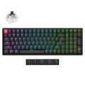 Keychron k4x-c3 rgb mechanisch toetsenbord (zwart, us lay-out (qwerty), super brown, 96%, rgb, cherry double-shot pbt keycaps, bluetooth | usb-c)