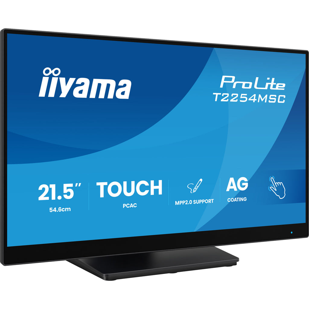 Iiyama prolite t2254msc-b2ag 21.5 touchscreen monitor (zwart, hdmi, displayport, vga, 2x usb-a, usb-b)
