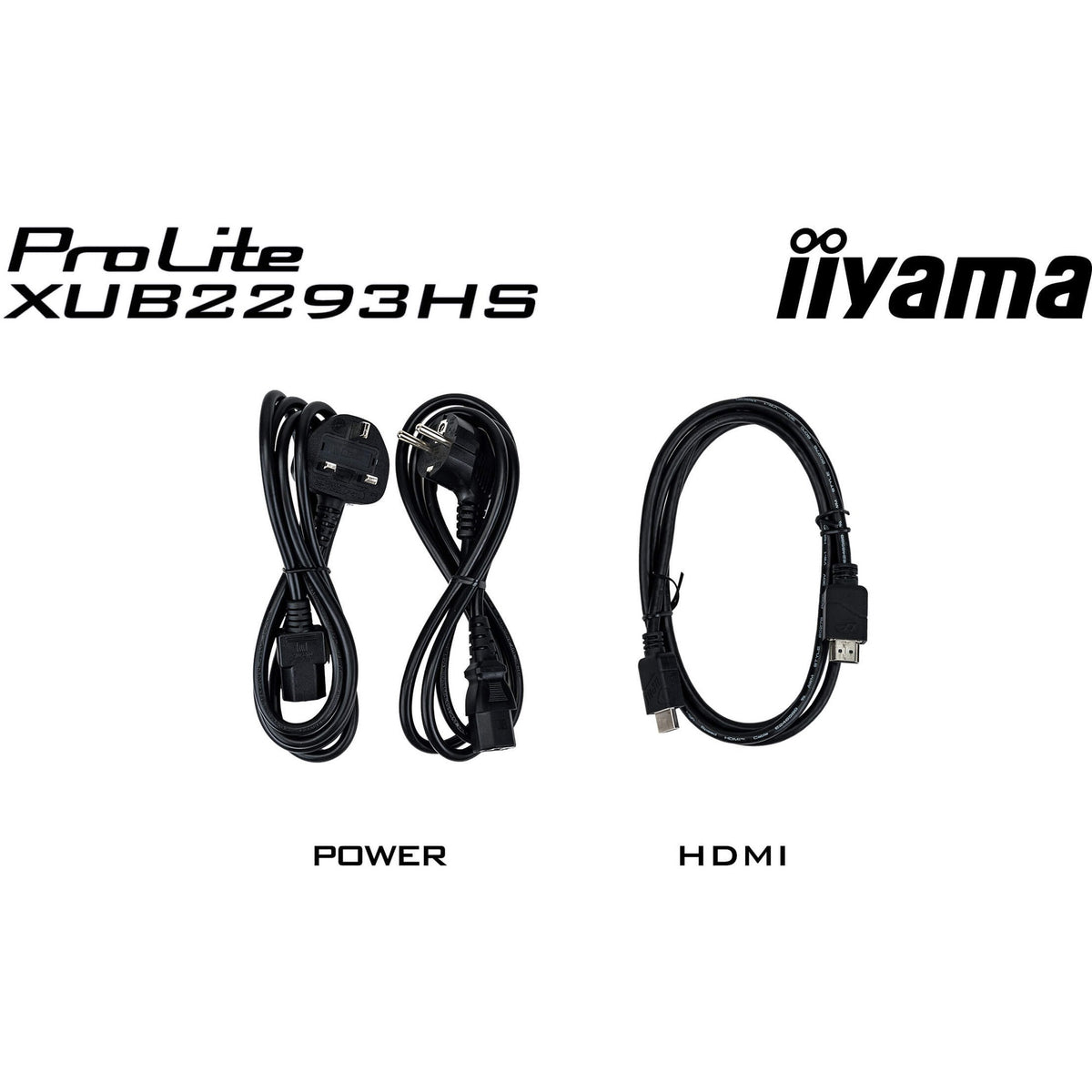 Iiyama prolite xub2293hs-b6 21.5 monitor (zwart, 1x displayport, 1x hdmi)