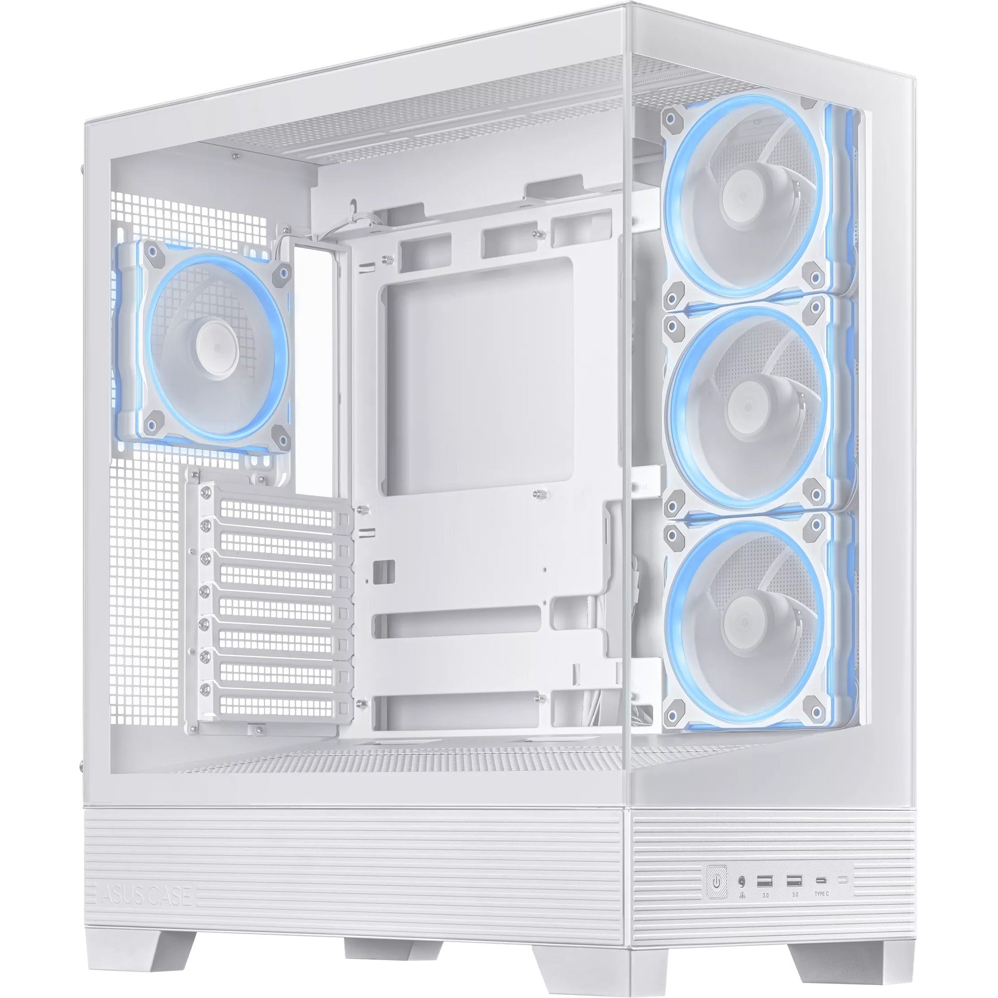 Asus a31 plus midi tower behuizing (wit | 2x usb-a | 2x usb-c | tempered glass)