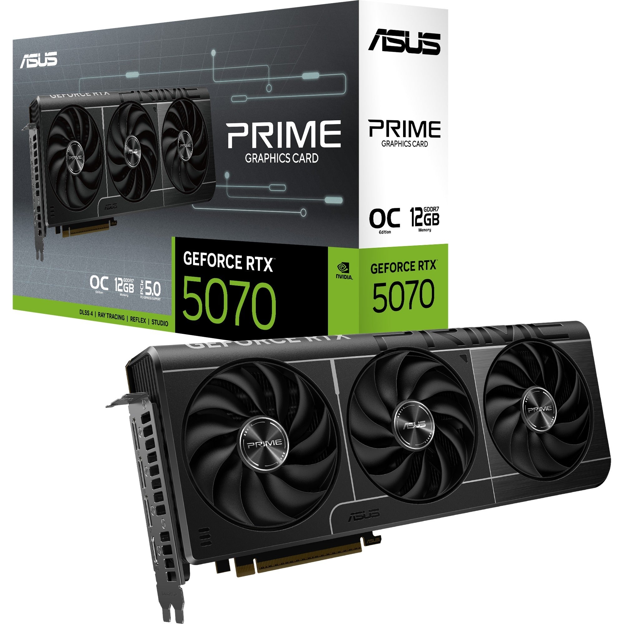 Asus prime geforce rtx 5070 oc grafische kaart (dlss 4, 3x displayport, 1x hdmi 2.1)