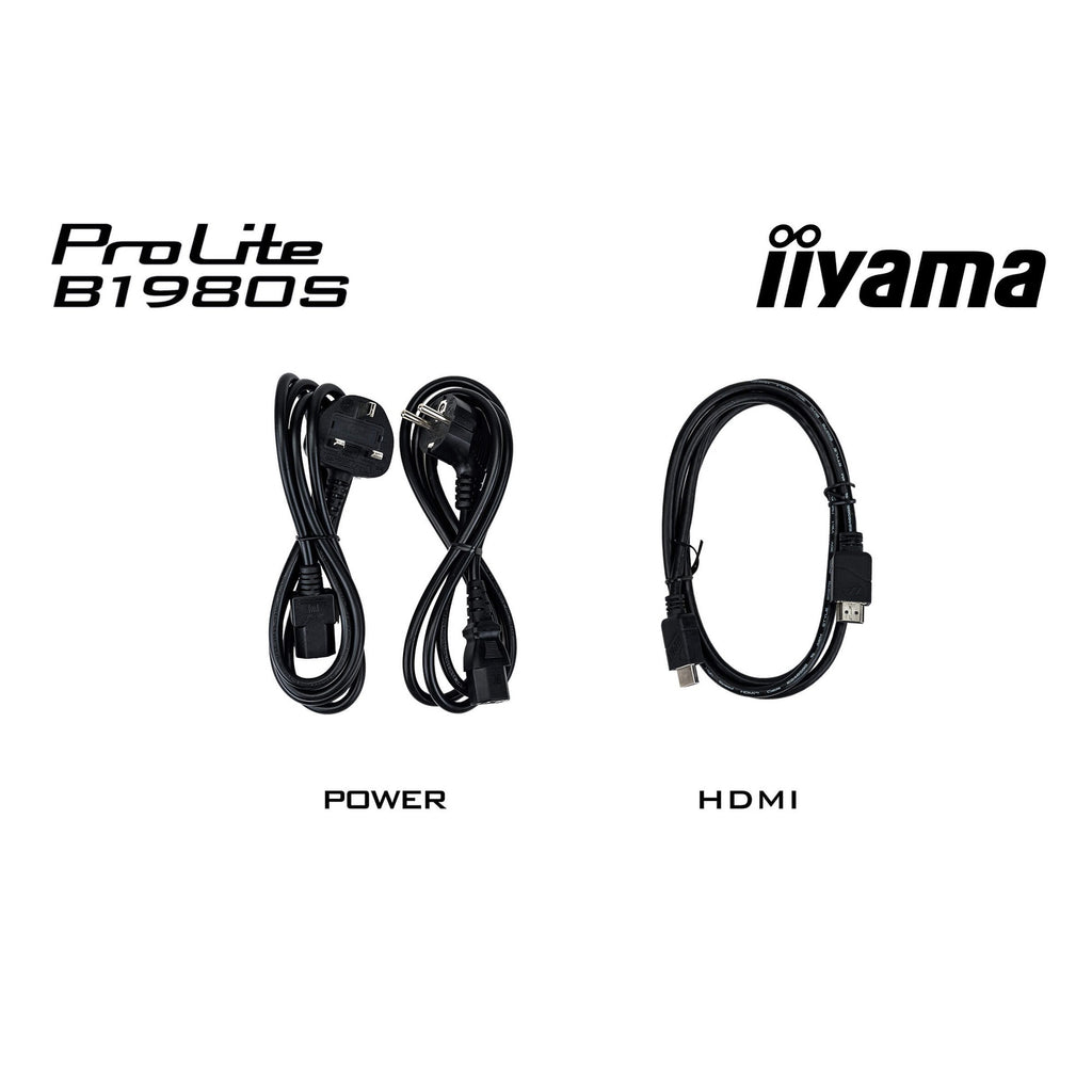Iiyama prolite b1980s-b1 19 monitor (zwart, 1x displayport, 1x hdmi)