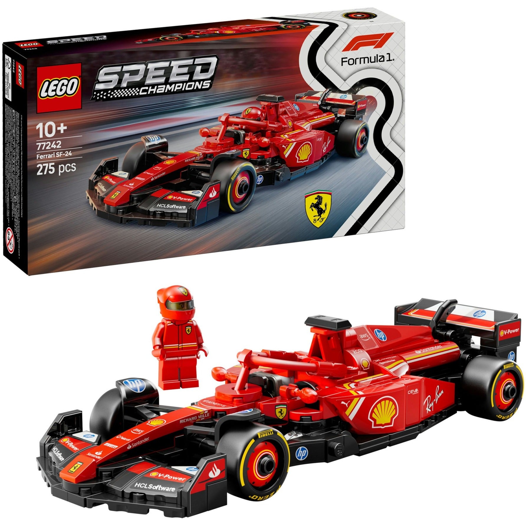 Lego speed champions 77242 ferrari sf-24 f1 racewagen