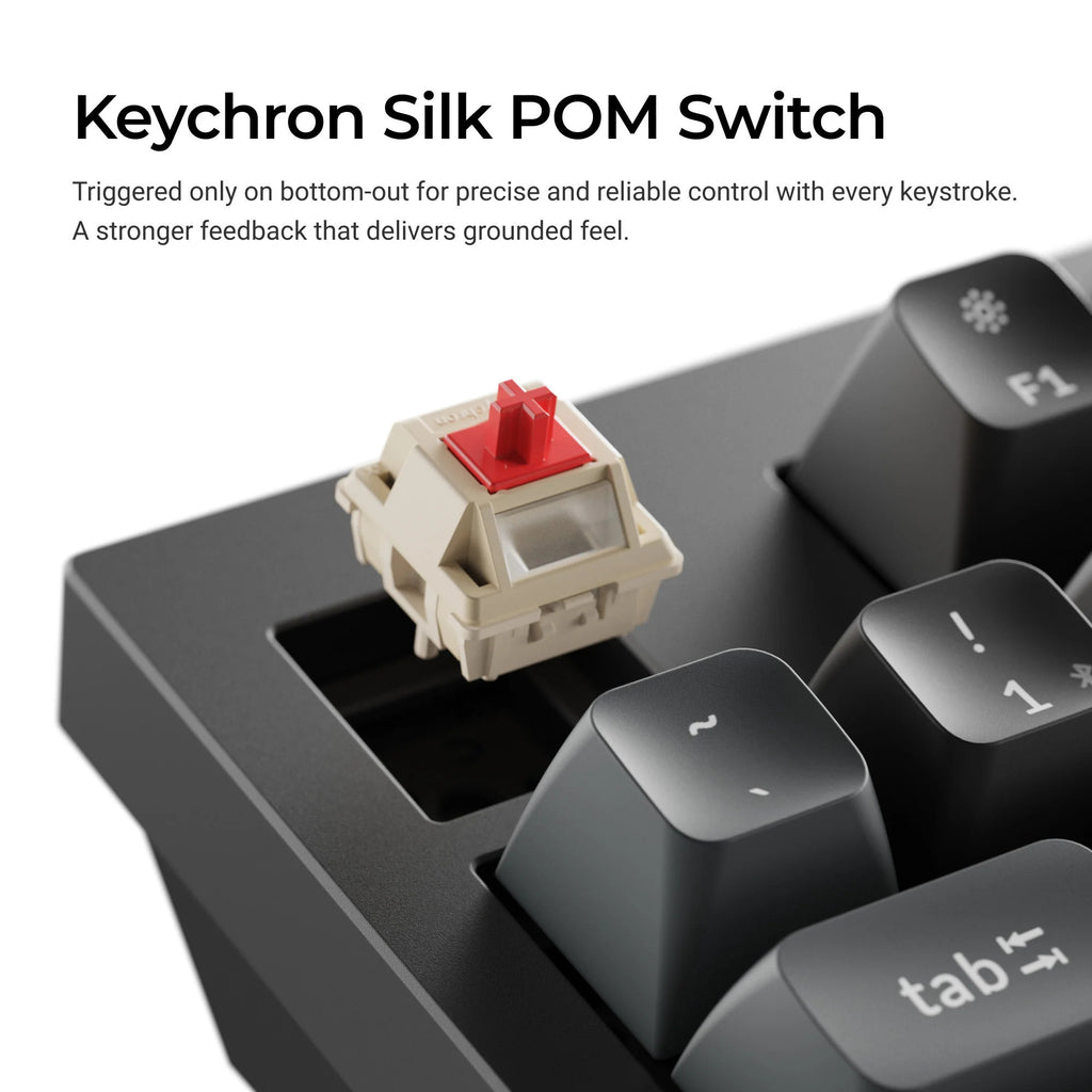 Keychron q5 ultra-m3 8k wireless custom mechanical keyboard (zwart, us lay-out (qwerty), silk pom red, 96%, rgb, hot swap, 8k, 2.4 ghz | bluetooth 5.2 | usb-c)