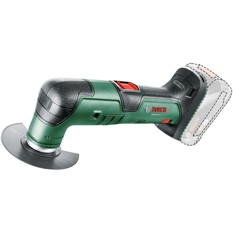Bosch universalmulti 18v-32 multifunctioneel gereedschap (groen zwart, accu en oplader niet inbegrepen)