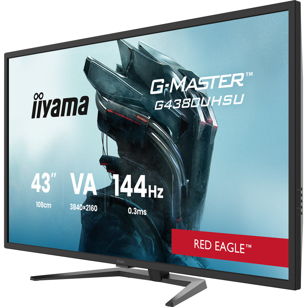 Iiyama g-master red eagle g4380uhsu-b2 42.5 4k uhd gaming monitor (zwart, 2x hdmi, 2x displayport, 6x usb-a, usb-b, 2x usb-c, 144 hz)
