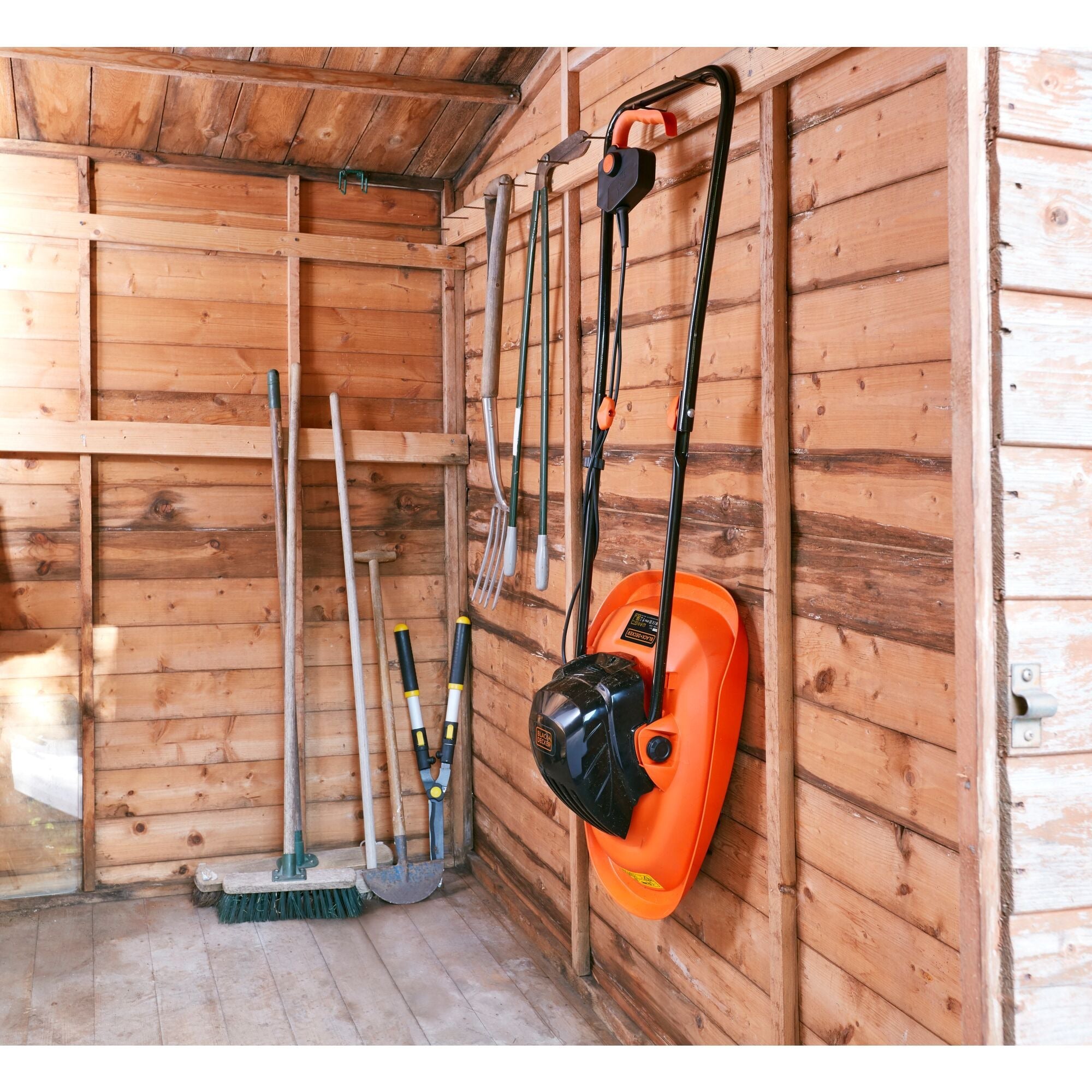 Black+decker 1200w 30cm zweefmaaier grasmaaier (oranje zwart)