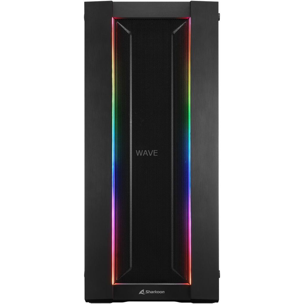 Sharkoon elite shark ca200m big tower behuizing (zwart | 4x usb-a | tempered glass)