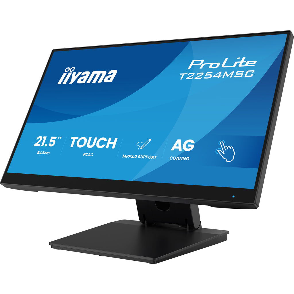Iiyama prolite t2254msc-b2ag 21.5 touchscreen monitor (zwart, hdmi, displayport, vga, 2x usb-a, usb-b)