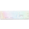 Ducky zero 6108 pure white, gaming toetsenbord (wit, us lay-out, cherry mx2a speed silver, rgb leds, double-shot pbt, hot swap, 2.4ghz | bluetooth | usb-c)