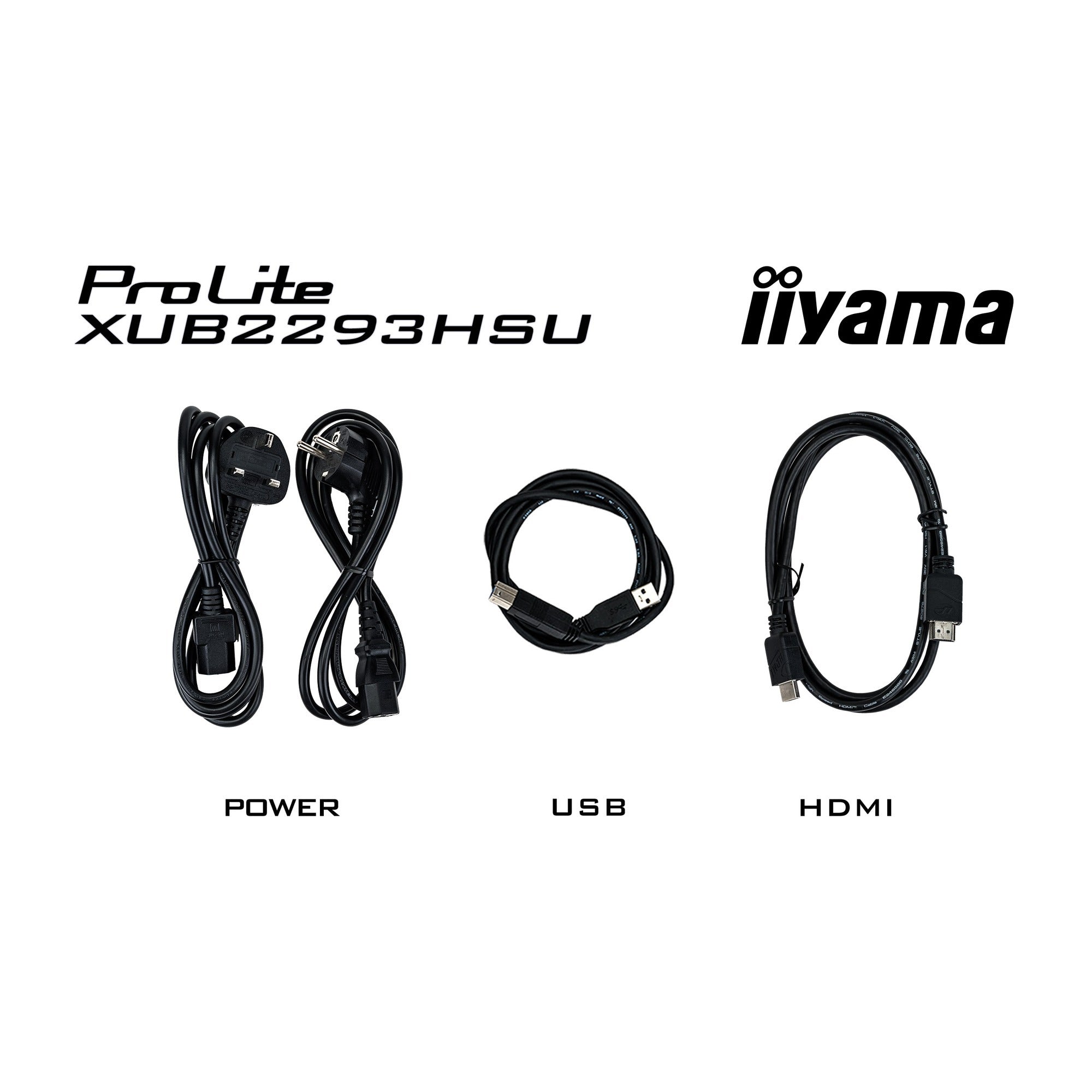 Iiyama prolite xub2293hsu-b7 21.5 monitor (zwart, hdmi, displayport, 2x usb-a, usb-b)