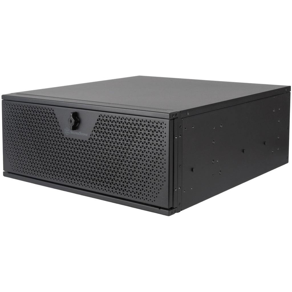 Silverstone rm44 rack behuizing (zwart | 4u | usb type-c | 2x 80mm casefan inbegrepen)