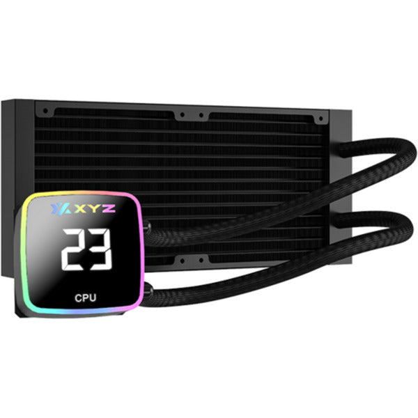 Xyz pc gear aquapulse aio 240 waterkoeling (zwart, argb, pwm)