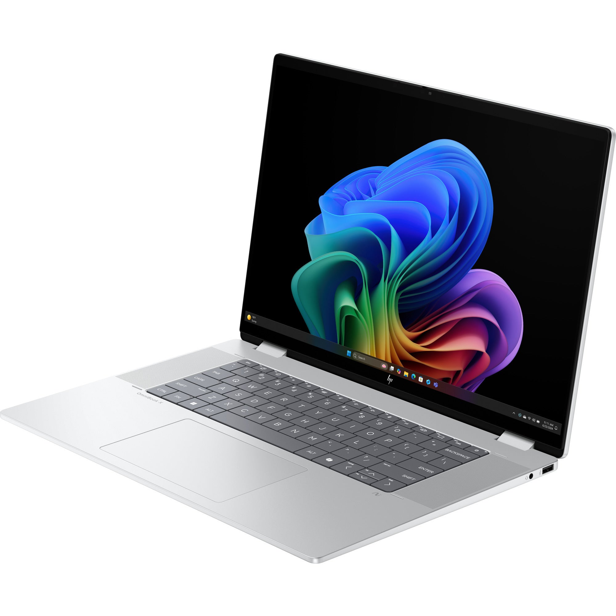 Hp omnibook x flipngai 16-as0010nd 16 copilot+ 2-in-1 laptop (zilver | core ultra 7 256v | intel arc 140v | 16 gb | 1 tb ssd | touch)