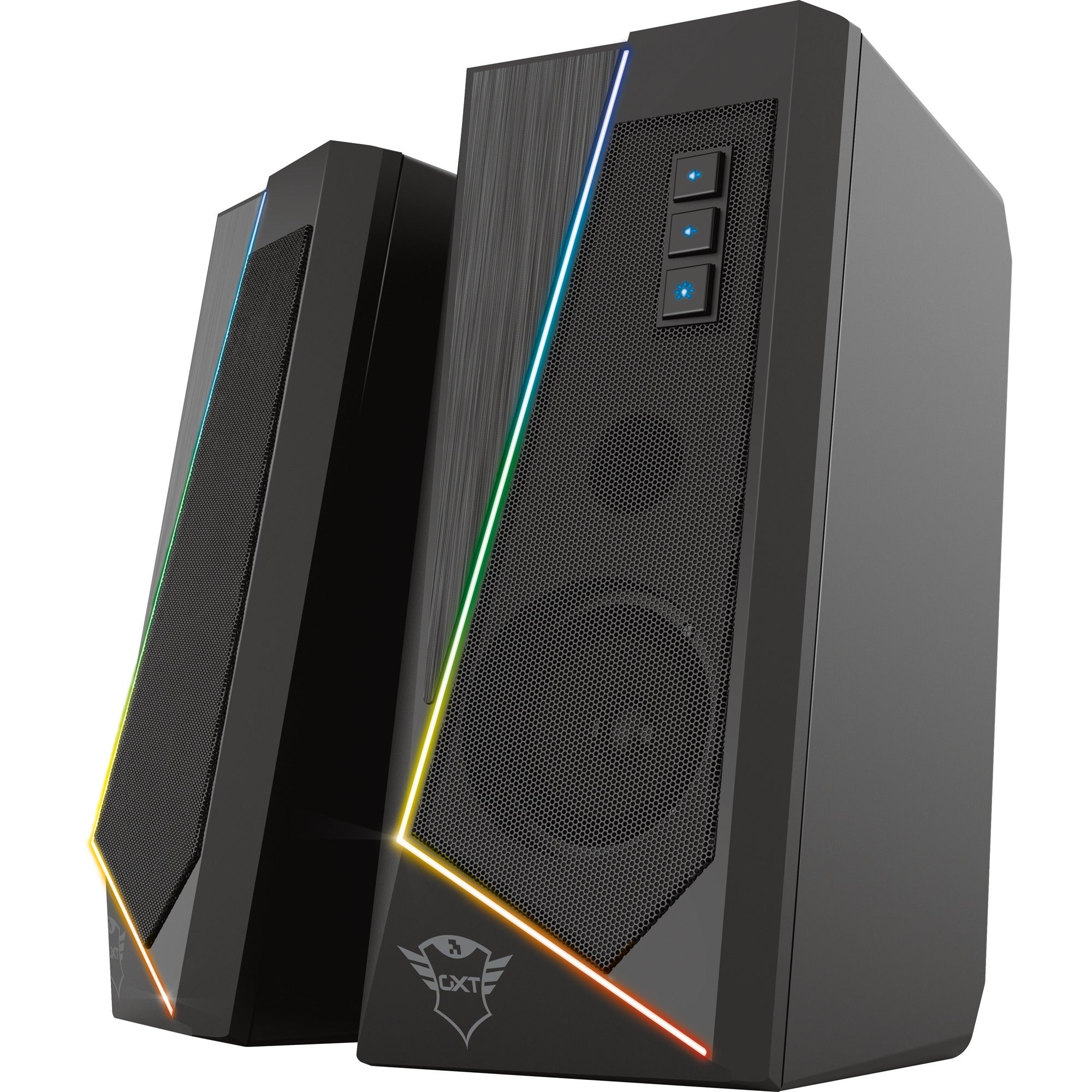 Trust gxt 609 zoxa rgb-verlichte speakerset pc-luidspreker (zwart, rgb led)