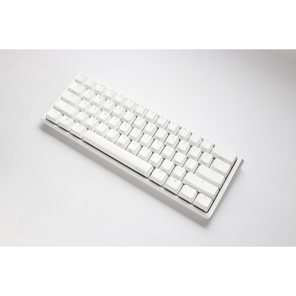 Ducky one 3 classic pure white mini, toetsenbord (wit, us lay-out, cherry mx red, rgb led, double-shot pbt, hot-swappable, quack mechanics, 60%)