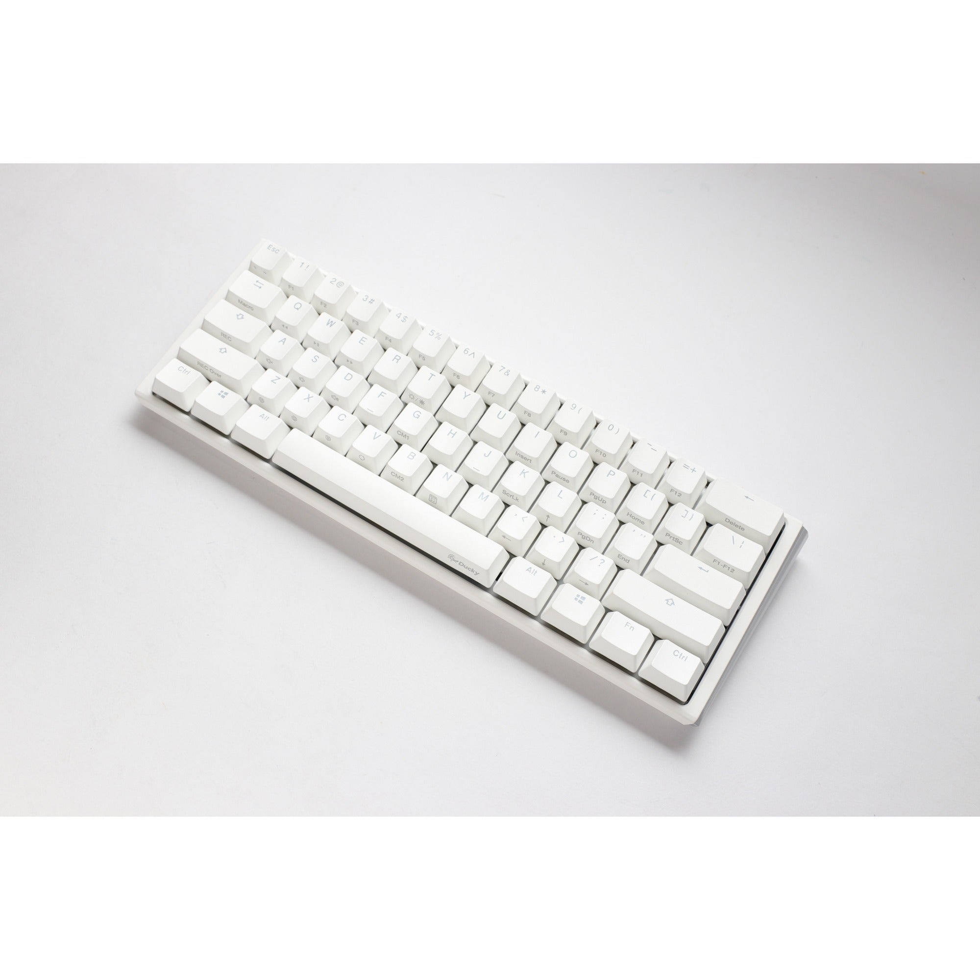 Ducky one 3 classic pure white mini, toetsenbord (wit, us lay-out, cherry mx red, rgb led, double-shot pbt, hot-swappable, quack mechanics, 60%)
