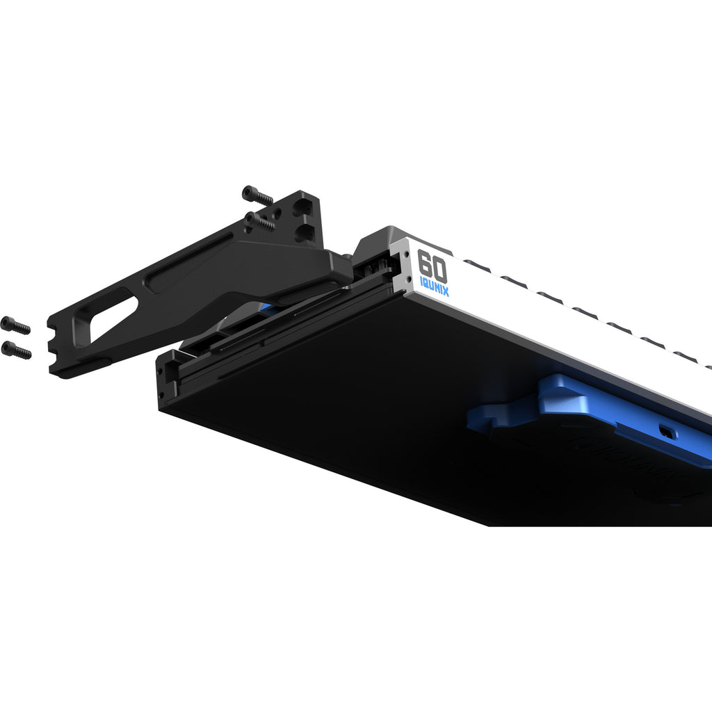 Iqunix ez60 magnetic switch gaming he keyboard, gaming toetsenbord (zwart blauw, us lay-out, us-international, gateron magnetic jade pro, 60%, rgb, double shot pbt keycaps)