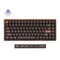 Keychron k2he all-wood special edition mechanisch toetsenbord (houtkleur, us lay-out (qwerty), gateron double-rail magnetic nebula, 75%, gateron double-rail magnetic, osa pbt double-shot, hot swap, bluetooth 5.2 | usb-c)