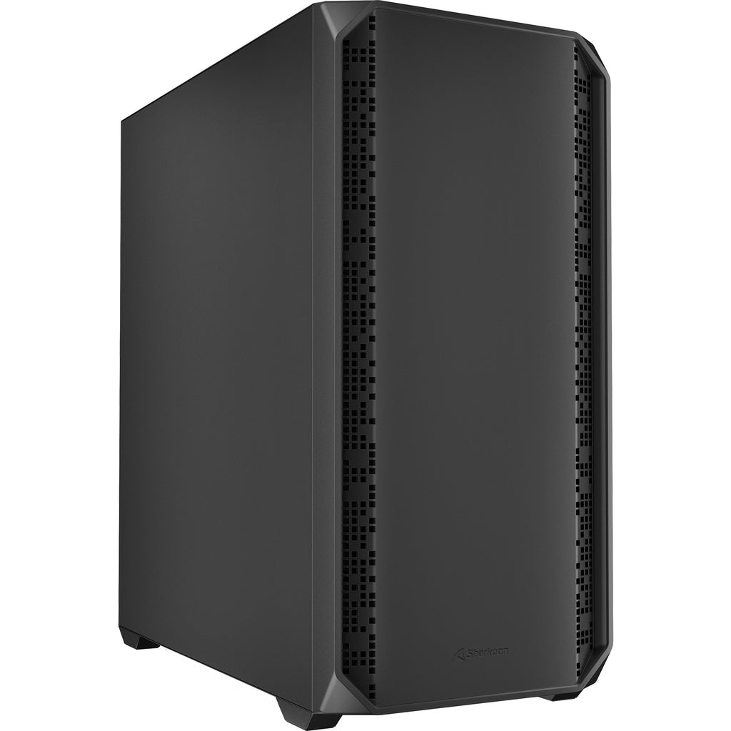Sharkoon ak2 midi tower behuizing (zwart | 2x usb-a | 1x usb-c)