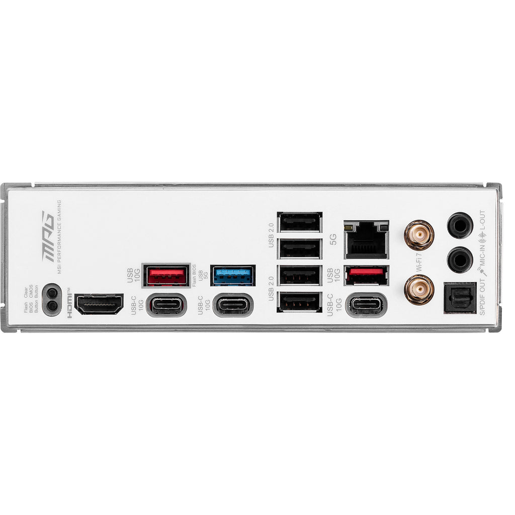 Msi mpg b850 edge ti wifi socket am5 moederbord (raid, 5gb-lan, wi-fi 7, bt, sound, atx)