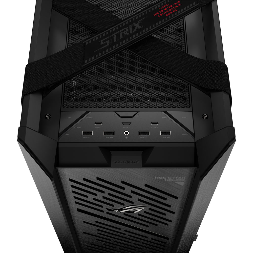 Asus rog strix helios ii gx601s midi tower behuizing (zwart | 4x usb-a | 2x usb-c | rgb | tempered glass)