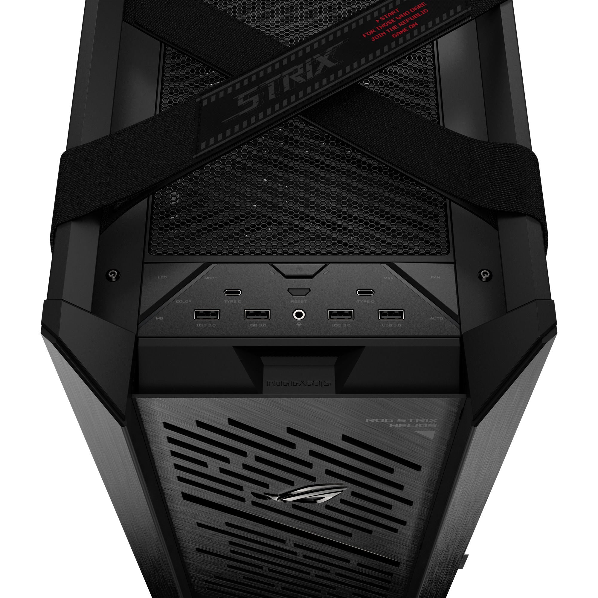 Asus rog strix helios ii gx601s midi tower behuizing (zwart | 4x usb-a | 2x usb-c | rgb | tempered glass)