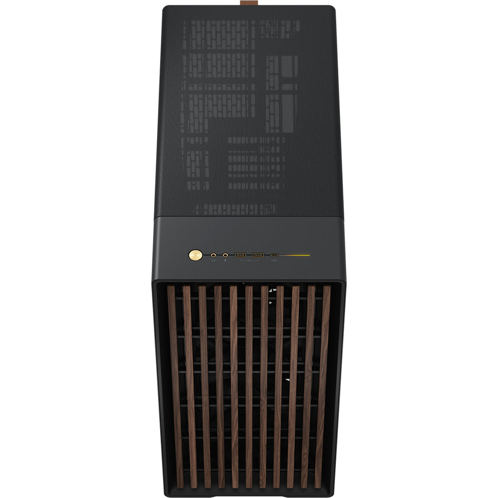 Fractal design north xl rc charcoal black tg dark midi tower behuizing (zwart houtkleur | 2x usb-a | 1x usb-c | tempered glass)