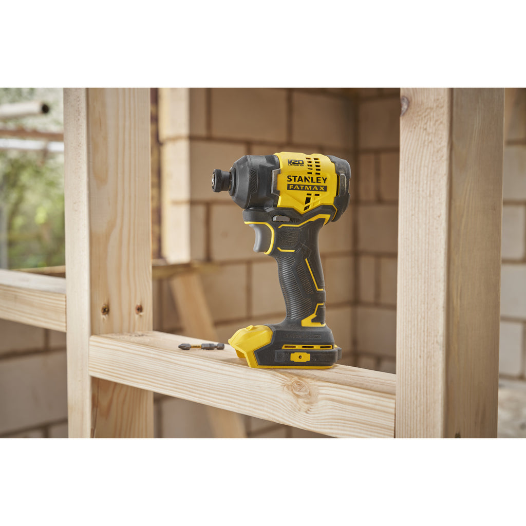 Stanley fatmax v20 18v slagschroevendraaier (zwart geel, accu en oplader inbegrepen, met koffer)