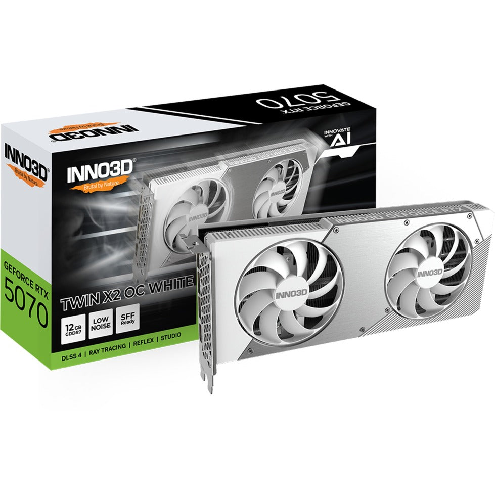 Inno3d geforce rtx 5070 twin x2 oc white grafische kaart (wit, dlss 4, 3x displayport, 1x hdmi 2.1)
