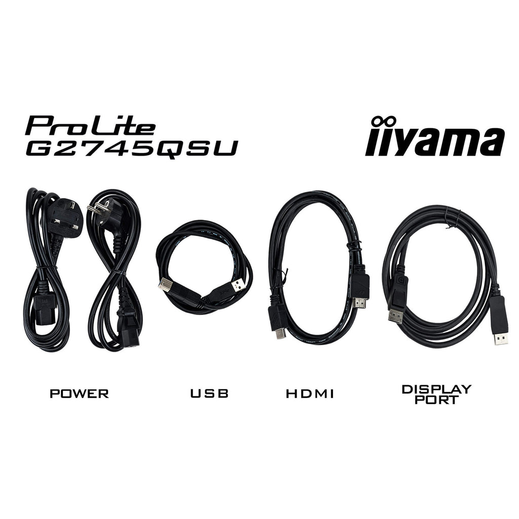 Iiyama g-master black hawk g2745qsu-b2 27 gaming monitor (zwart, hdmi, displayport, 2x usb-a, usb-b)