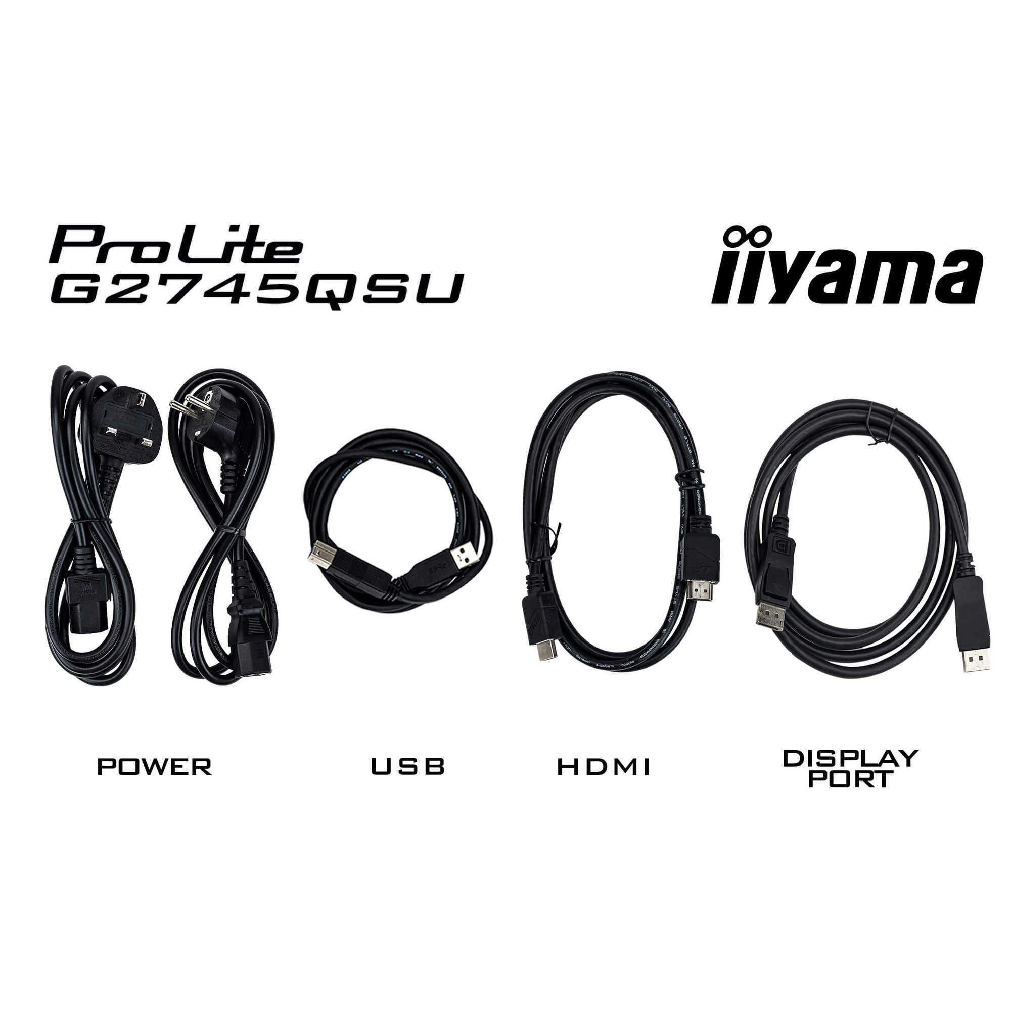 Iiyama g-master black hawk g2745qsu-b2 27 gaming monitor (zwart, hdmi, displayport, 2x usb-a, usb-b)