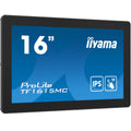 Iiyama prolite tf1615mc-b1 16 touchscreen monitor (zwart, hdmi, displayport, vga, usb-b, rj-45)