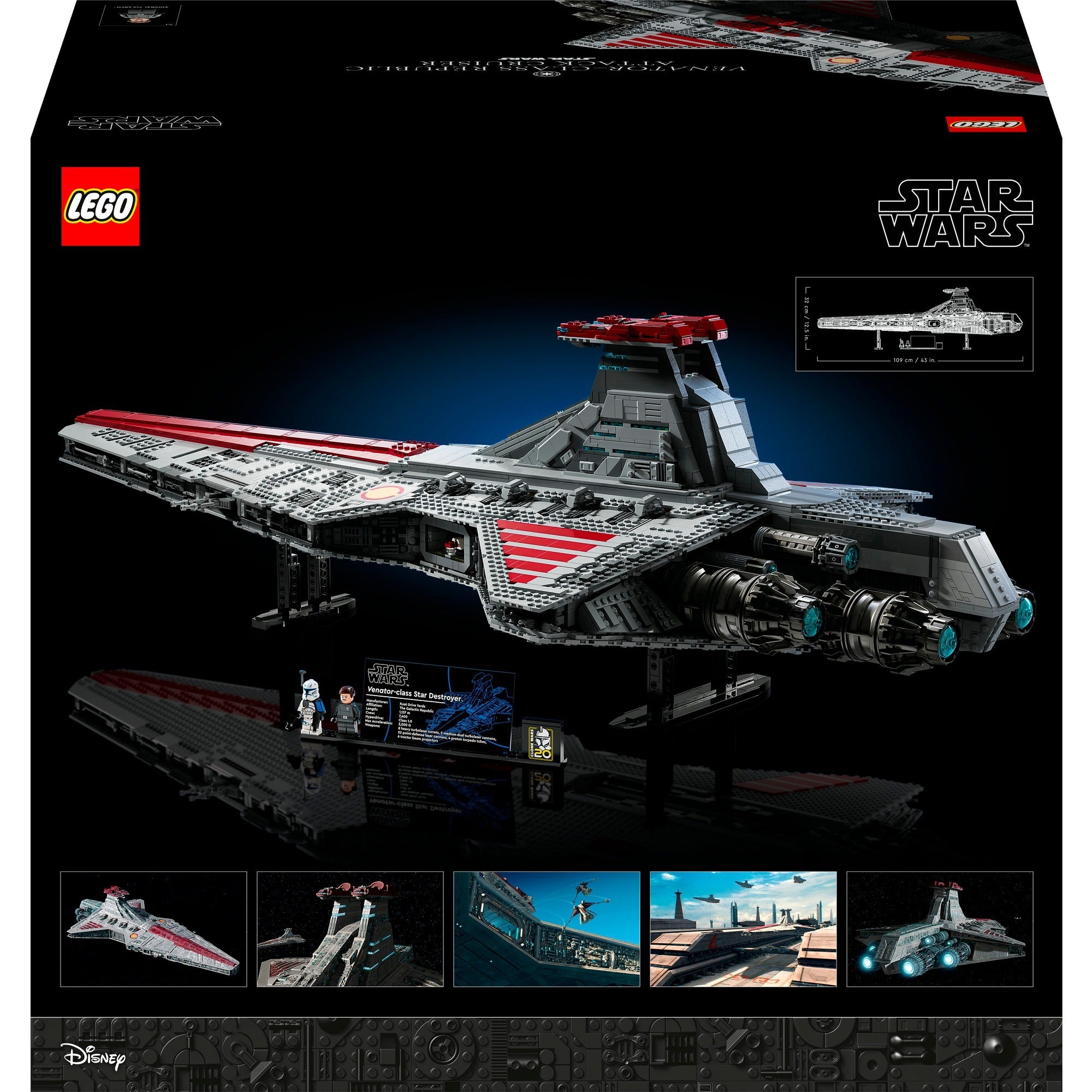 Lego star wars - venator-class republic attack cruiser constructiespeelgoed (75367)