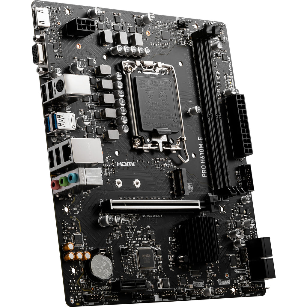Msi pro h610m-e socket 1700 moederbord (gb-lan, sound, µatx)