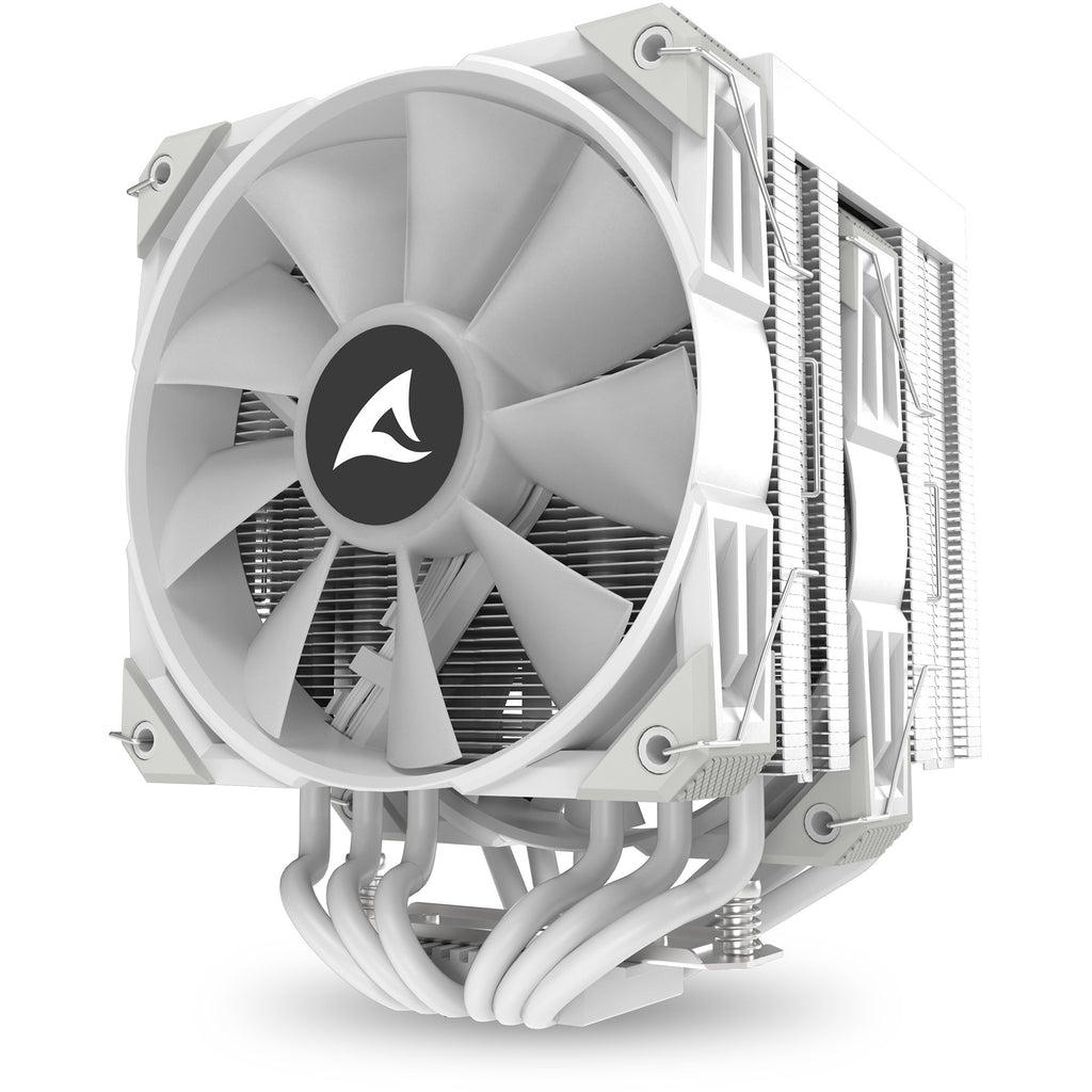 Sharkoon a60 rgb cpu-koeler (wit, 4-pins pwm fan-connector)