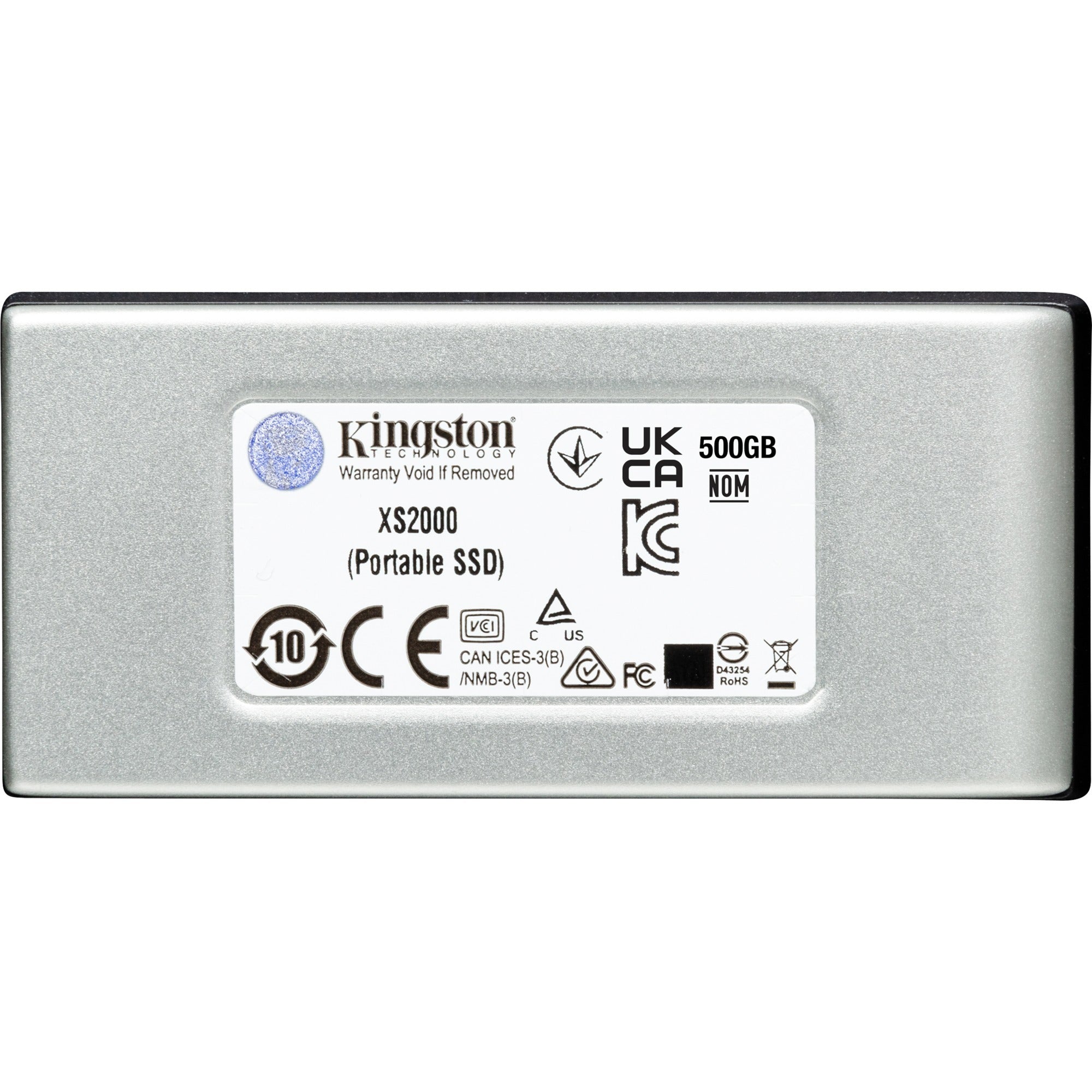 Kingston xs2000 portable 4 tb externe ssd (zilver zwart, sxs2000 2000g, usb-c 3.2 (20 gbit s))