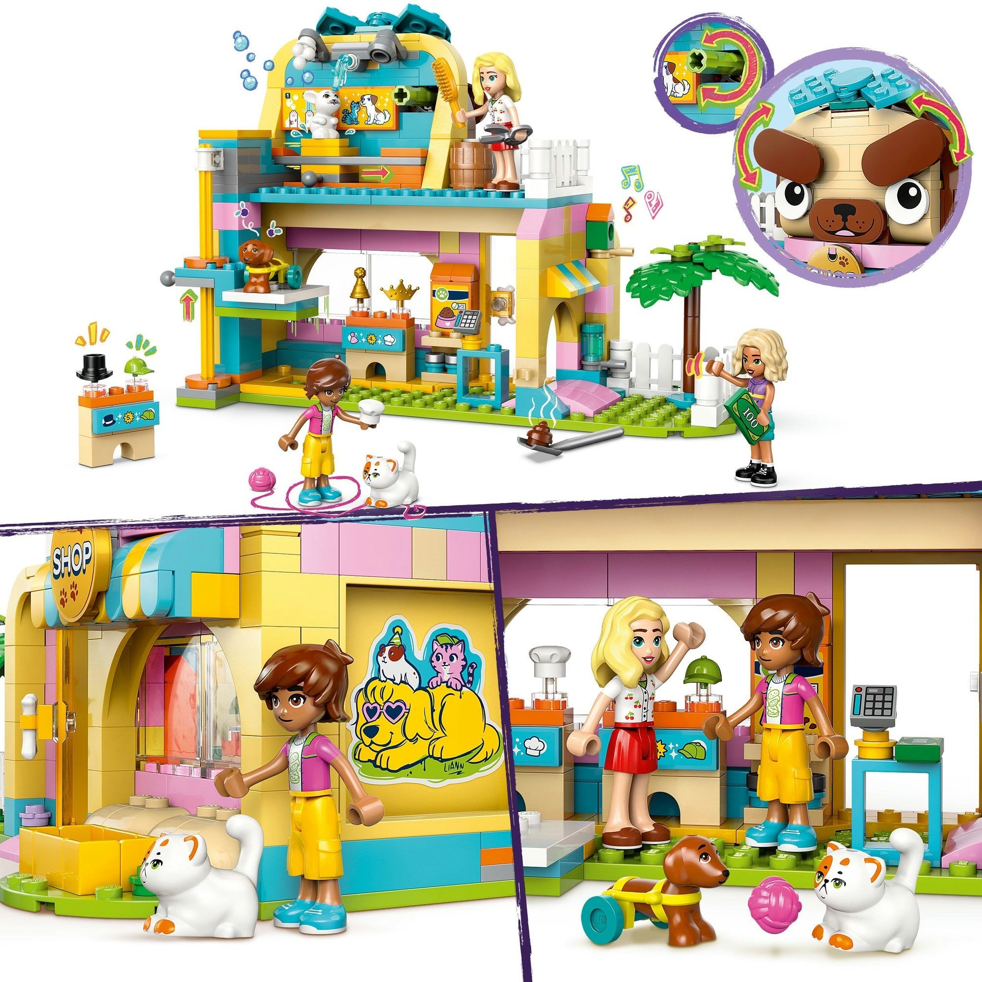 Lego friends 42650 winkel met dierenaccessoires