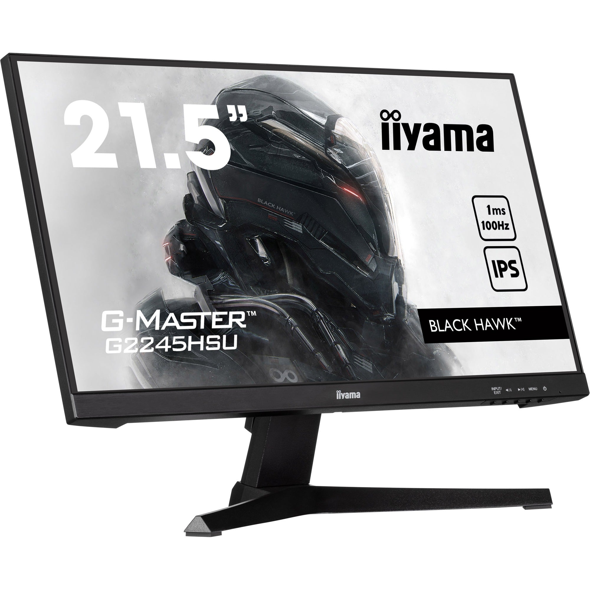 Iiyama g-master black hawk g2245hsu-b2 22 gaming monitor (zwart, hdmi, displayport, 2x usb-a, usb-b)