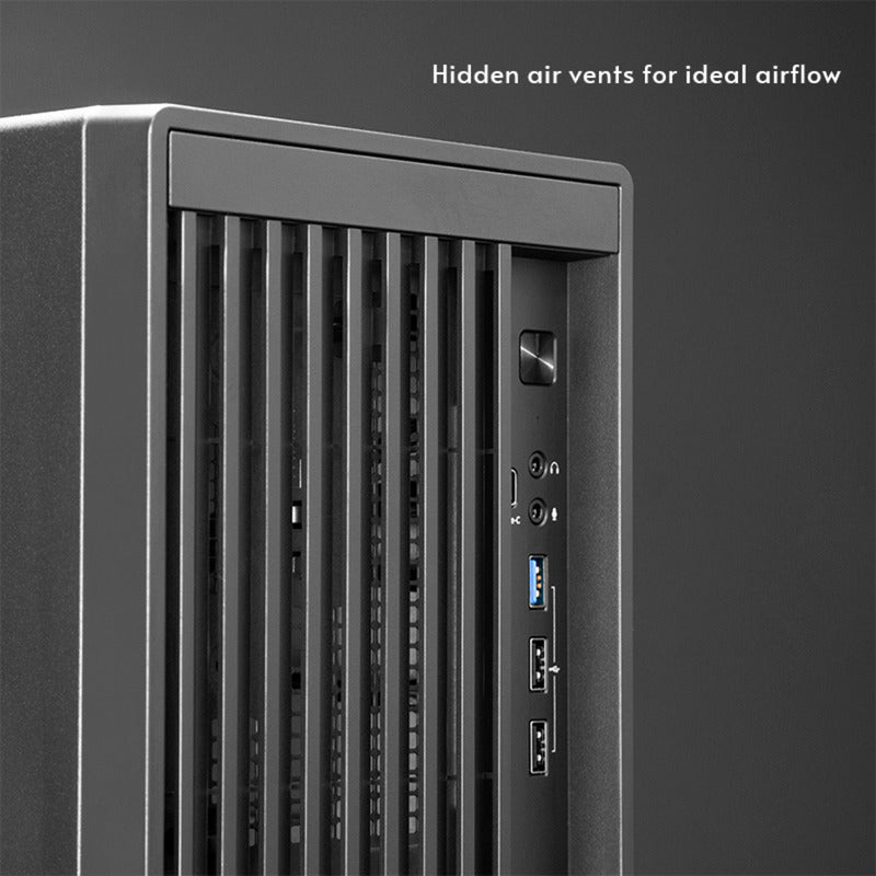 Chieftec uni bs-20b-op mini tower behuizing (zwart | 3x usb-a | 1x usb-c)