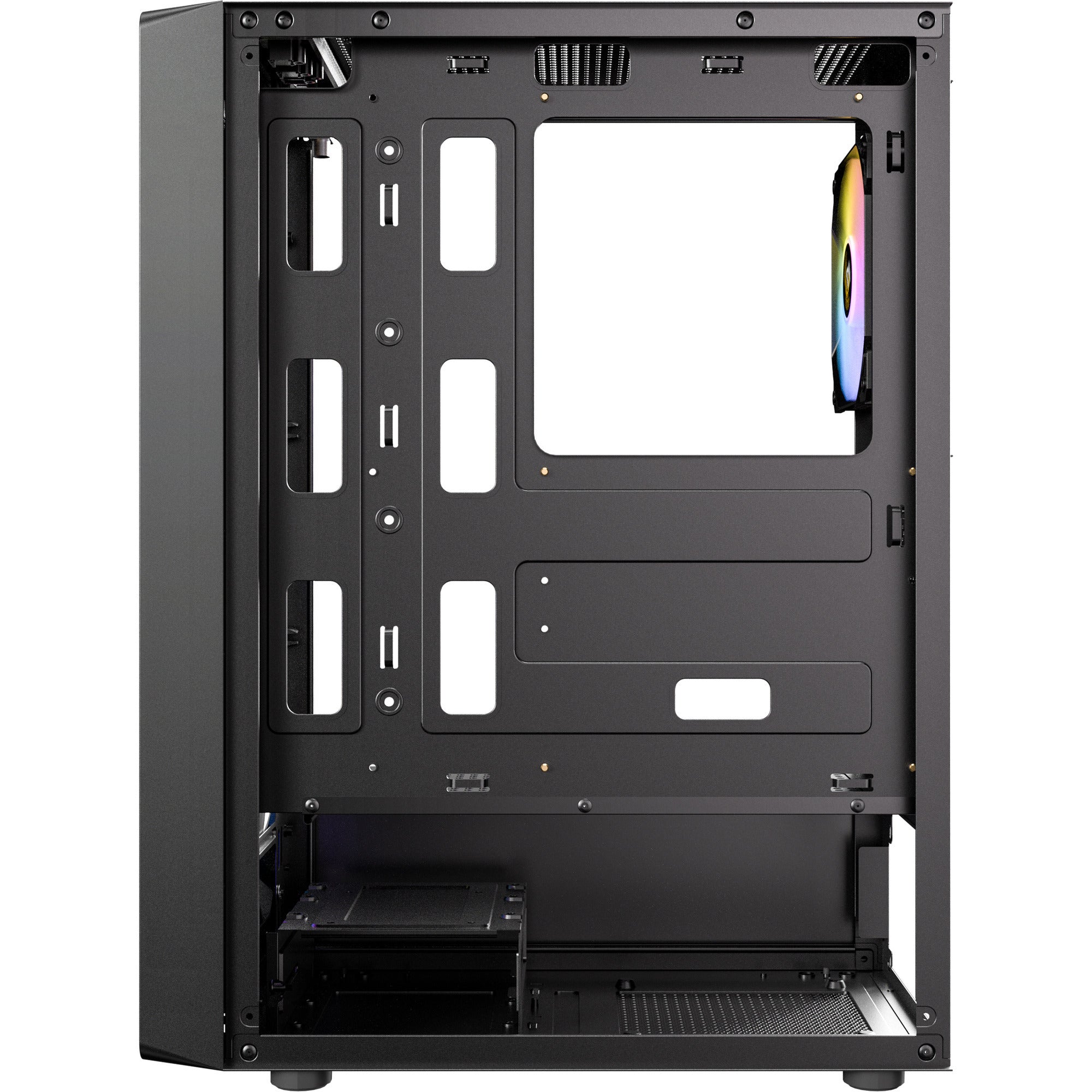 Antec ax26 rgb elite midi tower behuizing (zwart | 3x usb-a | tempered glass)