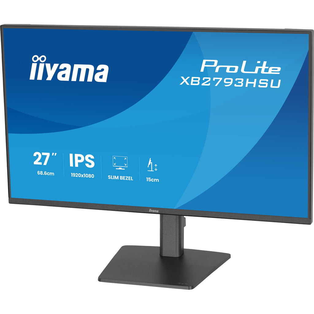 Iiyama prolite xb2793hsu-b1 27 monitor (zwart (mat), 120hz, hdmi, displayport, usb, audio)