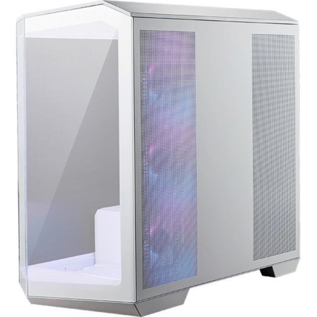 Msi mag pano m100r pz midi tower behuizing (wit | 1x usb-a | 1x usb-c | rgb | tempered glass)