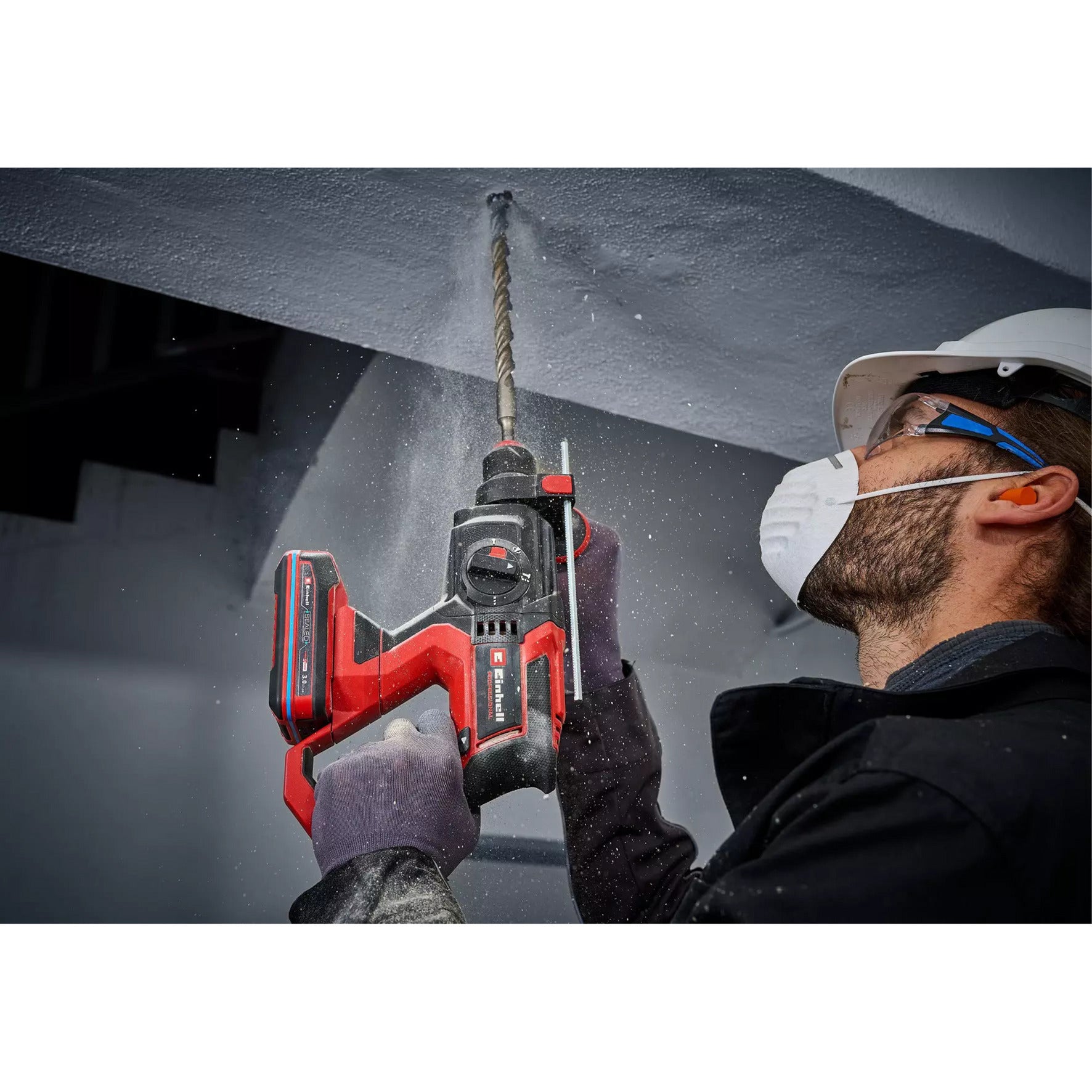 Einhell tp-hd 18 22 d li bl - solo professional accu boorhamer (rood zwart, accu en oplader niet inbegrepen, incl. opbergkoffer e-case s-f)